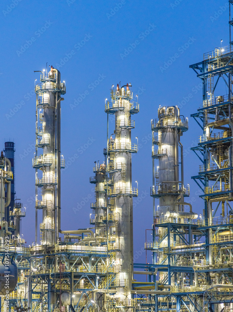 Liaoning Liaoyang Aromatics base night view Liaoning Liaoyang Aromatics base night view