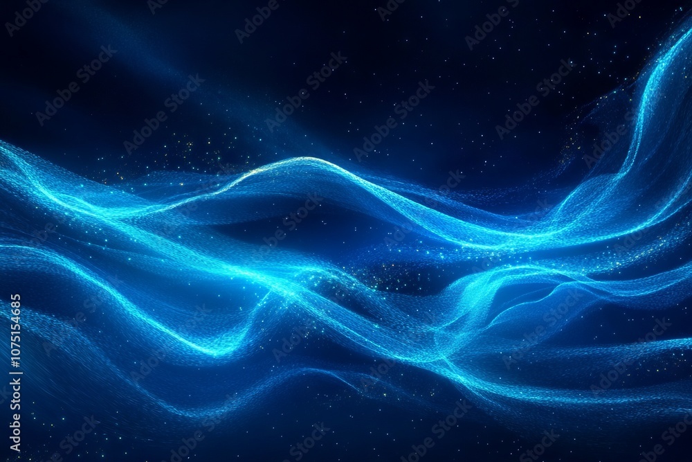 Glowing Light Streaks and Northern Lights. AI generated illustration. Glowing Light Streaks and Northern Lights. AI generated illustration.