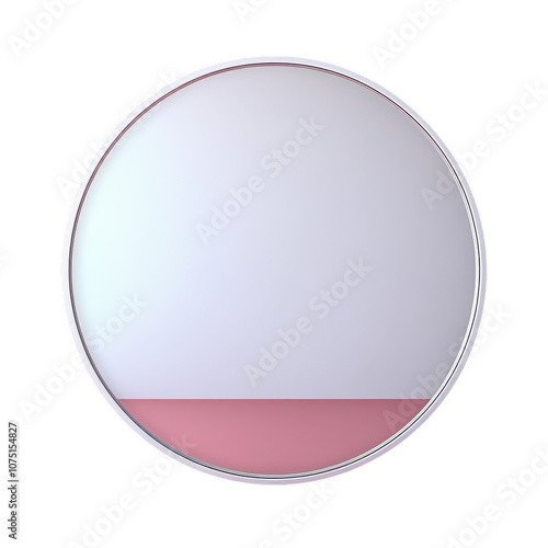 Free Download Minimalist Circular Mirror with Pink Bottom - GFXLoad