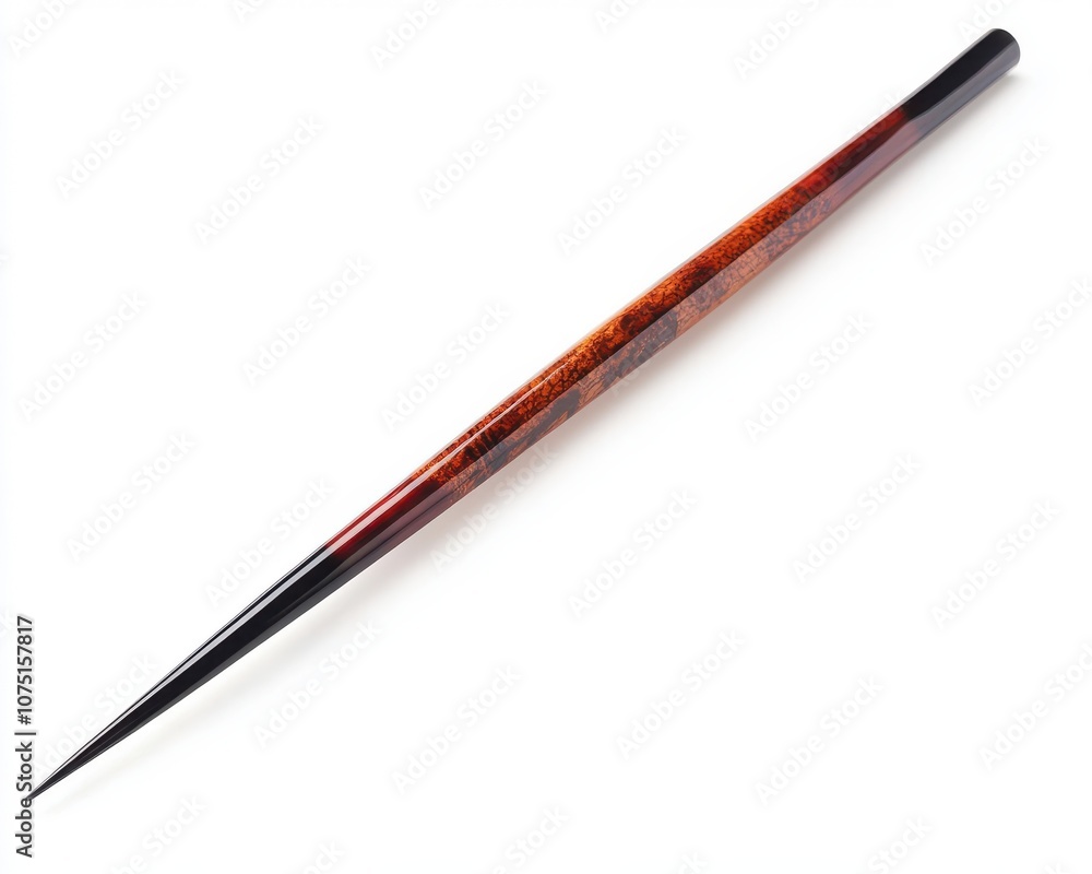 Stylish wooden chopstick on a white background for culinary and dining concepts. Stylish wooden chopstick on a white background for culinary and dining concepts.