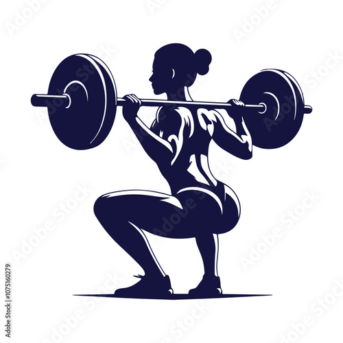 Women Gym and Fitness Silhouette Illustration Vector Design 
