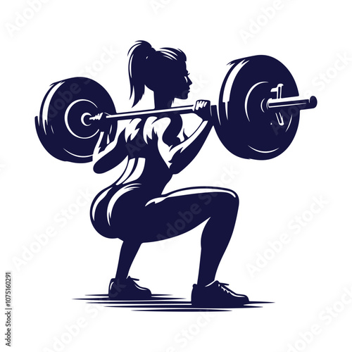 Women Gym and Fitness Silhouette Illustration Vector Design 