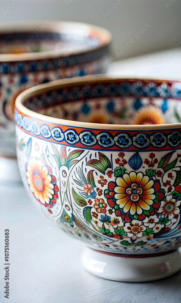 Macro Close Up Traditional Korean Seollal Wine Bowl Intricate Patterns Vibrant Colors Cultural Pride Celebration Traditional Festivities Ample Copy Space Stock Photo Concept Macro Close Up Traditional Korean Seollal Wine Bowl Intricate Patterns Vibrant Colors Cultural Pride Celebration Traditional Festivities Ample Copy Space Stock Photo Concept