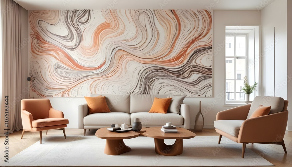 Fototapeta premium Photo interior modern design room 3d illustration