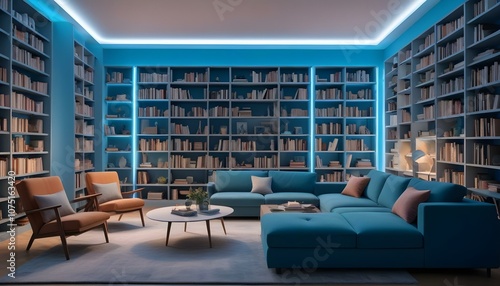 Fototapeta Naklejka Na Ścianę i Meble -  Photo interior modern design room 3d illustration