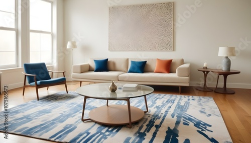 Fototapeta Naklejka Na Ścianę i Meble -  Photo interior modern design room 3d illustration