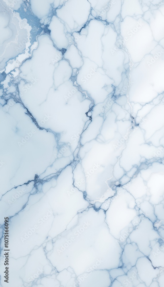Elegant white marble texture with blue veins and depth effect Elegant white marble texture with blue veins and depth effect