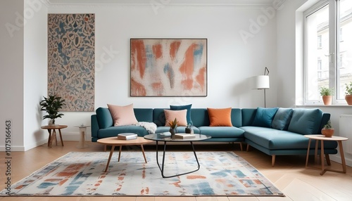 Fototapeta Naklejka Na Ścianę i Meble -  Photo interior modern design room 3d illustration