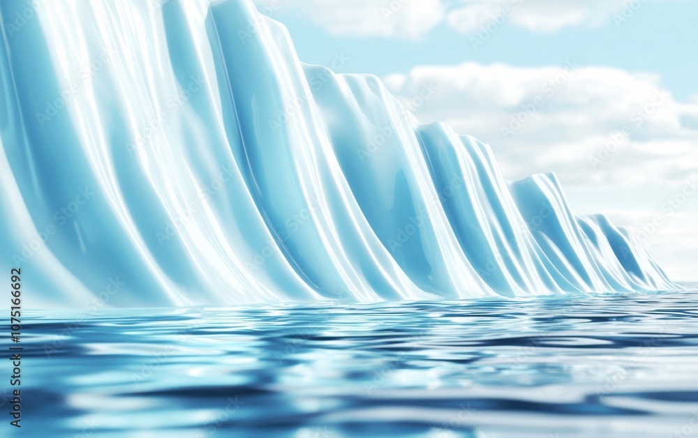 A majestic glacier glowing with a bluish hue under the bright Arctic sun A majestic glacier glowing with a bluish hue under the bright Arctic sun