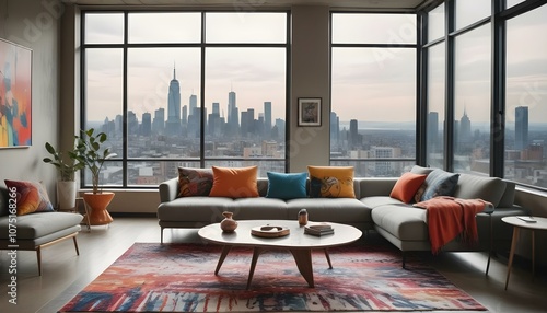 Fototapeta Naklejka Na Ścianę i Meble -  Photo interior modern design room 3d illustration