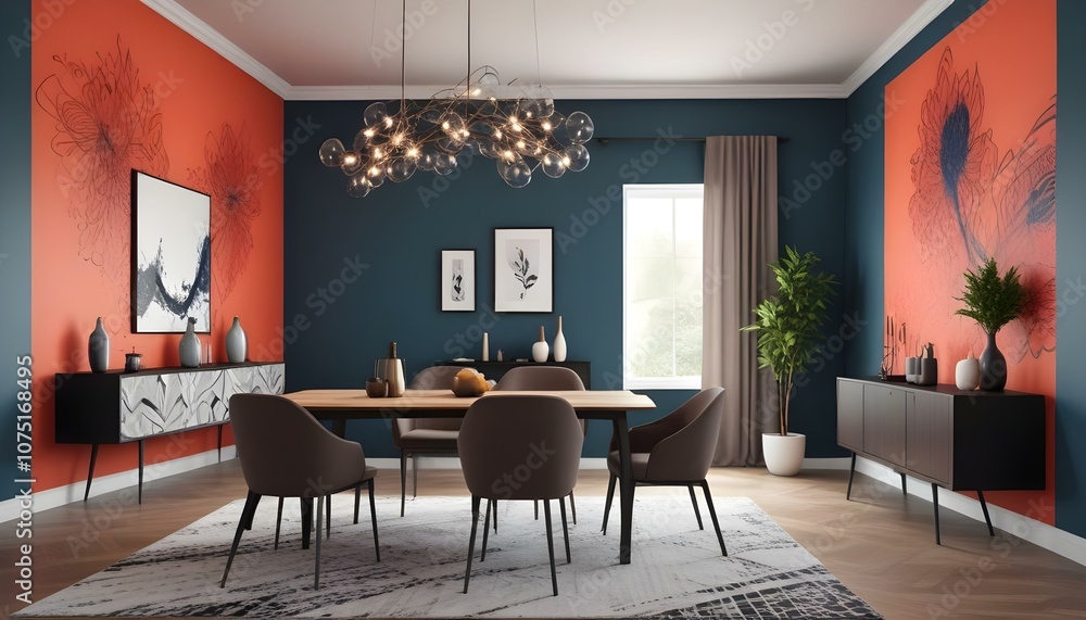 Photo interior modern design room 3d illustration Photo interior modern design room 3d illustration