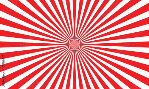 red sunburst spiral backgroundVintage poster art with a red and white sunburst design on a textured background.