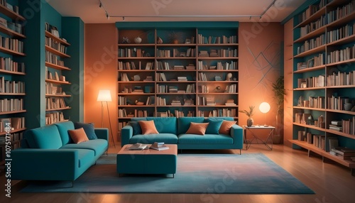 Fototapeta Naklejka Na Ścianę i Meble -  Photo interior modern design room 3d illustration