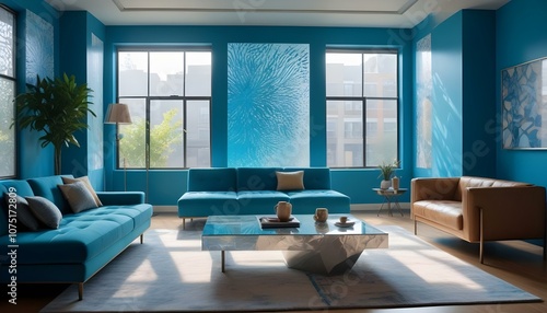 Fototapeta Naklejka Na Ścianę i Meble -  Photo interior modern design room 3d illustration