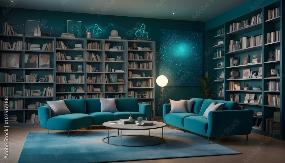 Photo interior modern design room 3d illustration Photo interior modern design room 3d illustration