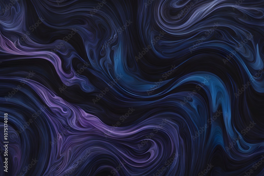 Deep inky blues and purples swirling together resembling a dark ocean at night, Ai Generated Deep inky blues and purples swirling together resembling a dark ocean at night, Ai Generated