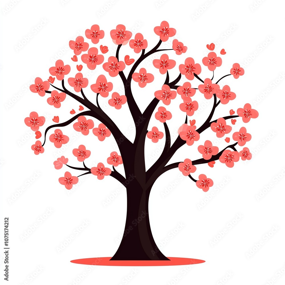 A vibrant, artistic illustration of a blossoming tree adorned with pink flowers, symbolizing spring and beauty. A vibrant, artistic illustration of a blossoming tree adorned with pink flowers, symbolizing spring and beauty.