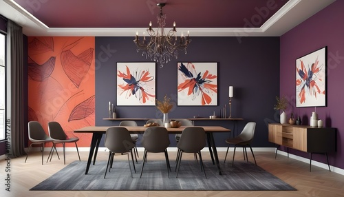 Photo interior modern design room 3d illustration