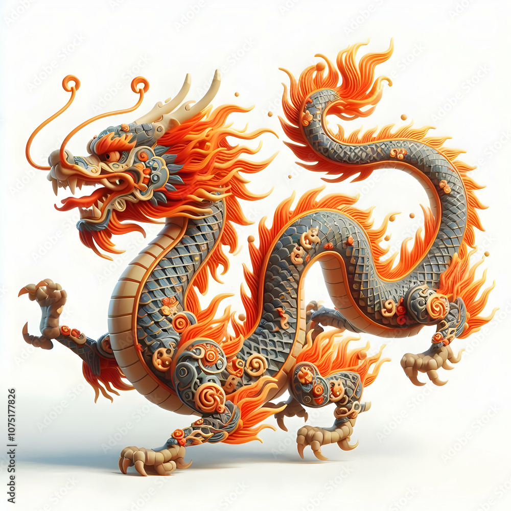 3D Vector Illustration of Chinese Dragon in Motion, Isolated on White, Dynamic Artwork Symbolizing Power & Good Fortune, Ideal for Infographics & Cultural Designs, Cute Chibi Icon 3D Vector Illustration of Chinese Dragon in Motion, Isolated on White, Dynamic Artwork Symbolizing Power & Good Fortune, Ideal for Infographics & Cultural Designs, Cute Chibi Icon