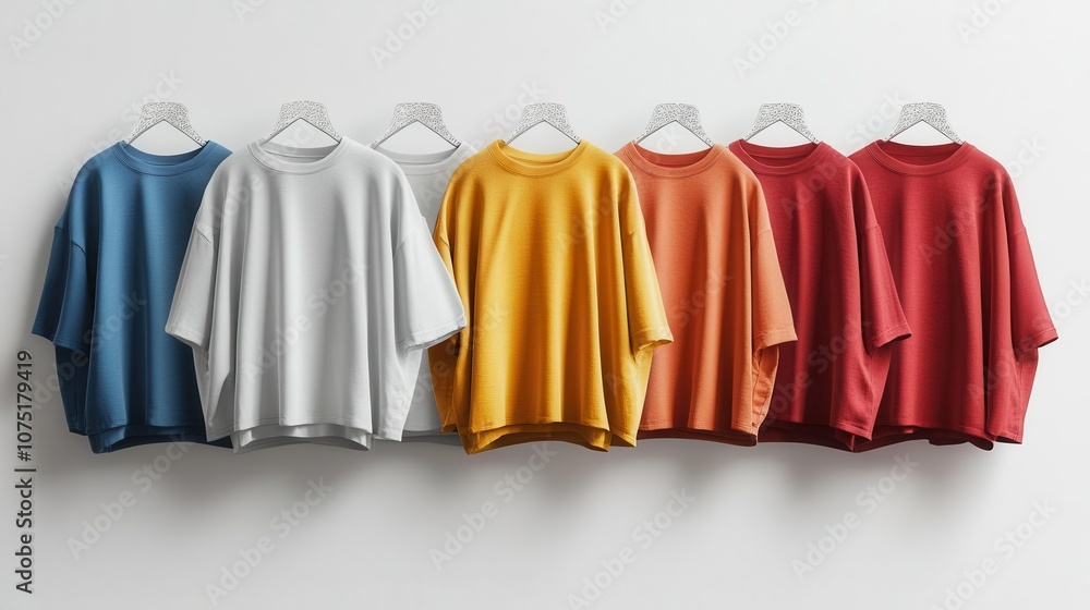 set of oversized loose drop shoulder tees displayed from multiple angles against a white background, emphasizing comfort and style with a modern yet casual vibe set of oversized loose drop shoulder tees displayed from multiple angles against a white background, emphasizing comfort and style with a modern yet casual vibe