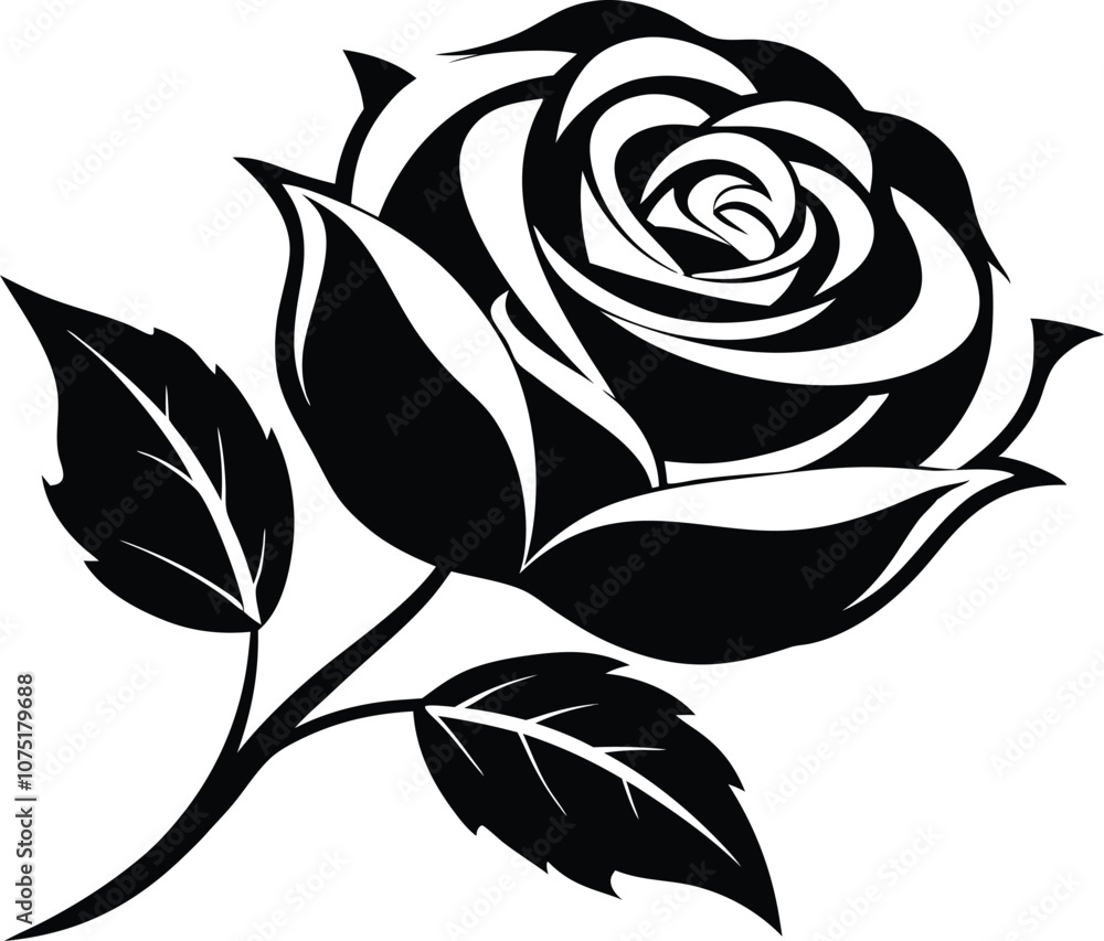 roses silhouette vector flower silhouette rose icon roses silhouette vector flower silhouette rose icon
