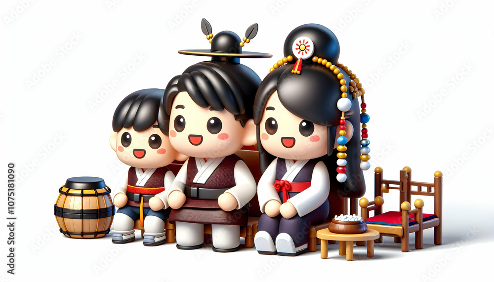 3D Candid Family Watching Traditional Korean Performances Seollal Concept Cultural Immersion Festive Joy Heritage Entertainment Family Unity Ample Copy Space Isolated White Background Icon 3D Candid Family Watching Traditional Korean Performances Seollal Concept Cultural Immersion Festive Joy Heritage Entertainment Family Unity Ample Copy Space Isolated White Background Icon