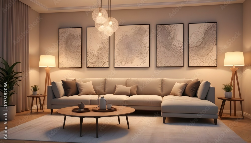 Photo interior modern design room 3d illustration Photo interior modern design room 3d illustration