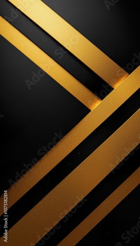 Wallpaper Mural Intersecting golden and black lines creating a modern luxury effect Torontodigital.ca