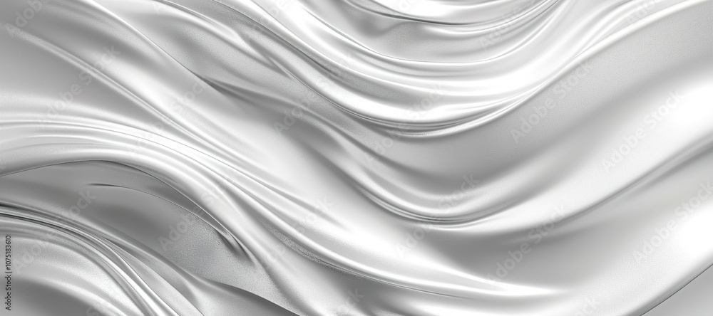 glowing silver white wave background, chrome 3 glowing silver white wave background, chrome 3