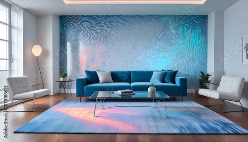 Fototapeta Naklejka Na Ścianę i Meble -  Photo interior modern design room 3d illustration