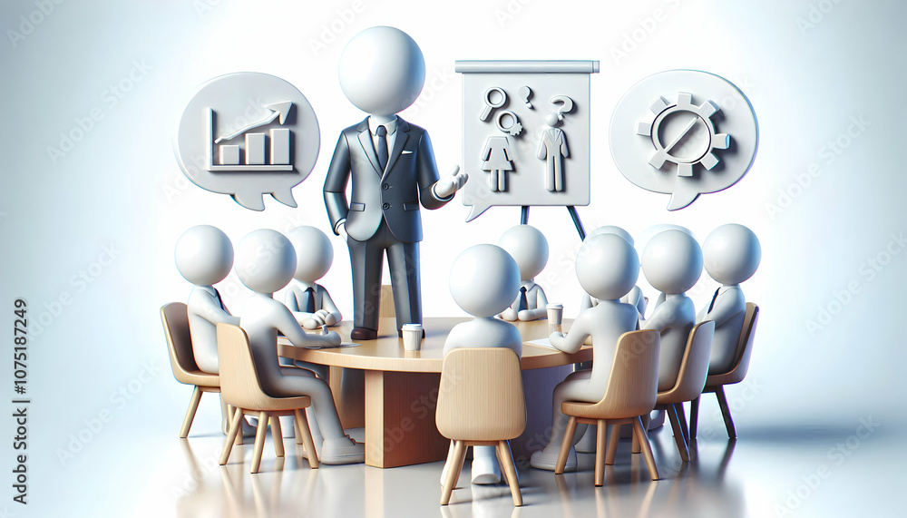 3D Community Manager Discuss Ideas Collaborative Environment Team Members Share Modern Meeting Room Concept 3D Icon White Background Ample Copy Space Professional Teamwork Communication 3D Community Manager Discuss Ideas Collaborative Environment Team Members Share Modern Meeting Room Concept 3D Icon White Background Ample Copy Space Professional Teamwork Communication