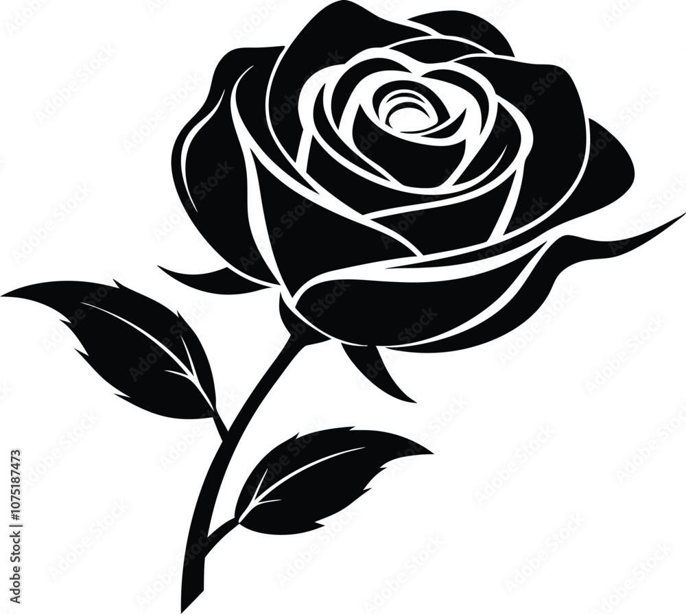 roses silhouette vector flower silhouette rose icon roses silhouette vector flower silhouette rose icon