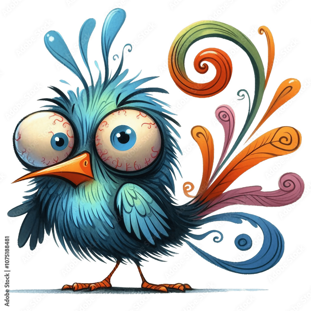 Naklejka premium funny bird illustration