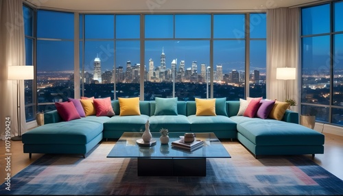 Fototapeta Naklejka Na Ścianę i Meble -  Photo interior modern design room 3d illustration