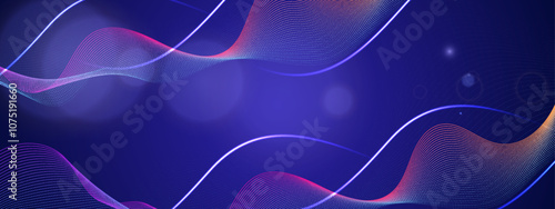 Abstract Colorful Wave Pattern on Dark Background