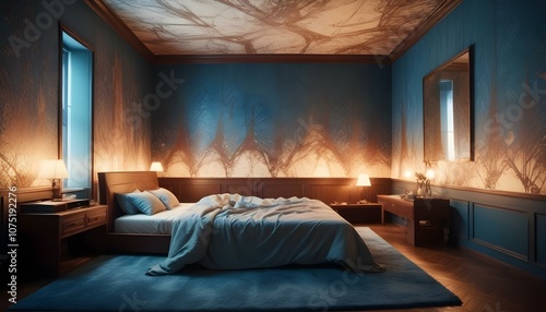 Fototapeta Naklejka Na Ścianę i Meble -  Photo interior modern design room 3d illustration