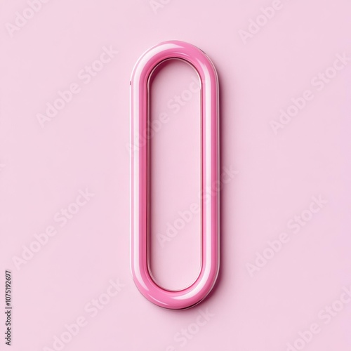 Glossy pink letter O on a simple background