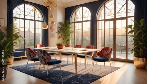 Fototapeta Naklejka Na Ścianę i Meble -  Photo interior modern design room 3d illustration