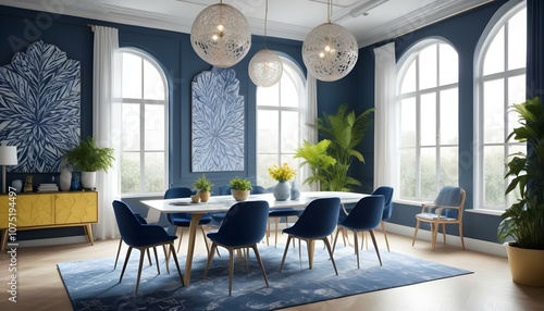 Fototapeta Naklejka Na Ścianę i Meble -  Photo interior modern design room 3d illustration
