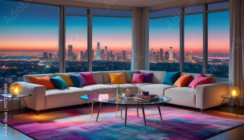 Fototapeta Naklejka Na Ścianę i Meble -  Photo interior modern design room 3d illustration