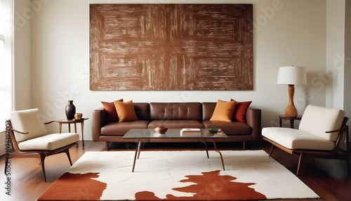 Fototapeta Naklejka Na Ścianę i Meble -  Photo interior modern design room 3d illustration