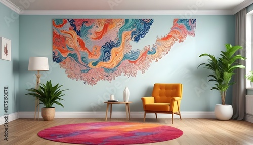 Photo interior modern design room 3d illustration