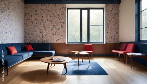 Photo interior modern design room 3d illustration