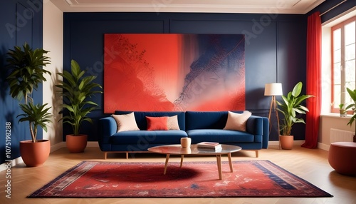 Photo interior modern design room 3d illustration