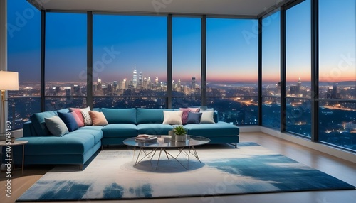 Fototapeta Naklejka Na Ścianę i Meble -  Photo interior modern design room 3d illustration