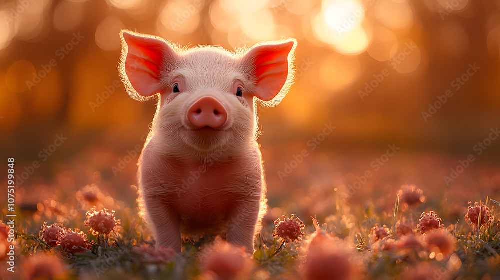 Close-up of a cute pig with a coronavirus-themed background
Close-up of a cute pig with a coronavirus-themed background