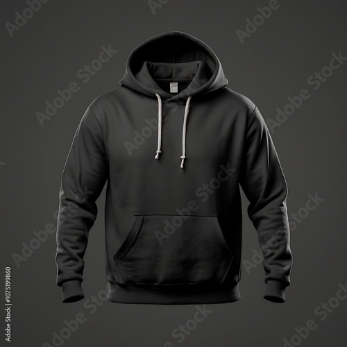 Black hoodie isolate mockup