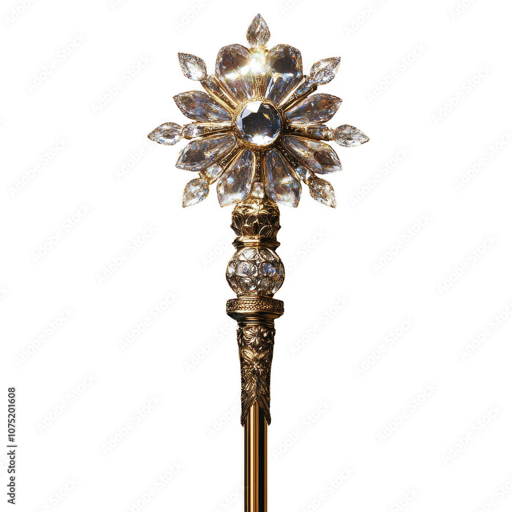 Opulent Floral Scepter: A Regal Ornamental Display of Radiance and Grandeur Opulent Floral Scepter: A Regal Ornamental Display of Radiance and Grandeur
