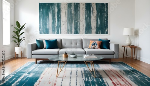 Fototapeta Naklejka Na Ścianę i Meble -  Photo interior modern design room 3d illustration