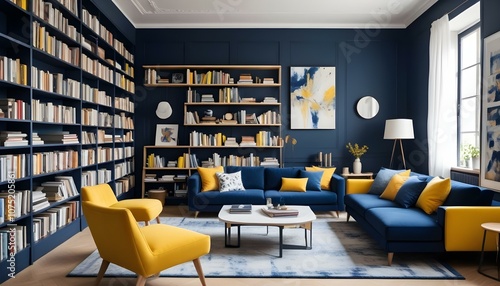 Fototapeta Naklejka Na Ścianę i Meble -  Photo interior modern design room 3d illustration